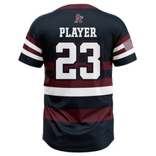 Load image into Gallery viewer, Athletics Youth Sublimated Navy Two Button Jersey (Premium)
