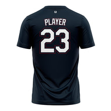 Load image into Gallery viewer, Athletics Script Youth Navy Sublimated Jersey TShirt (Premium)

