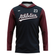 Load image into Gallery viewer, Athletics Script Unisex Thin Shirt Sublimated Hoodie (Premium)
