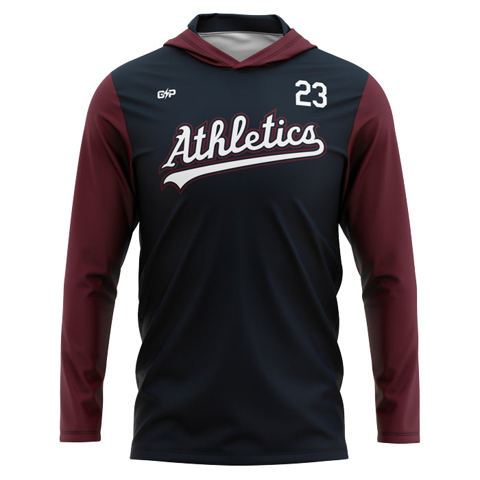Athletics Script Unisex Thin Shirt Sublimated Hoodie (Premium)