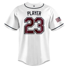 Load image into Gallery viewer, A&#39;s Mens Sublimated Full Button White Jersey (Premium)
