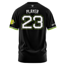 Load image into Gallery viewer, Battle Dragons Softball Black Sublimated Jersey TShirt (Premium)
