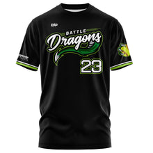 Load image into Gallery viewer, Battle Dragons Softball Black Sublimated Jersey TShirt (Premium)
