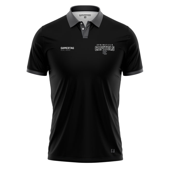 Springfield Capitols Mens Black Fusion Polo (Premium