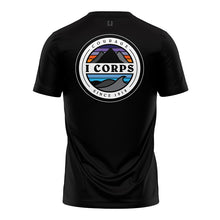 Load image into Gallery viewer, I Corps OSJA &quot;Courage&quot; Loose Fit Black Poly TShirt (Premium)
