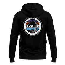 Load image into Gallery viewer, I Corps OSJA &quot;Courage&quot; Black Poly Hyperion Hoodie (Premium)
