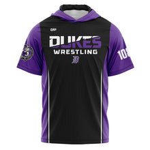 Load image into Gallery viewer, Dixon Wrestling Purple/Black SS Elysium TShirt Hoodie (Premium)
