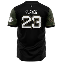 Load image into Gallery viewer, Battle Dragons Full Button Black Jersey (Premium)
