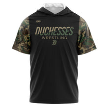 Load image into Gallery viewer, Duchesses Wrestling Camo SS Elysium TShirt Hoodie (Premium)
