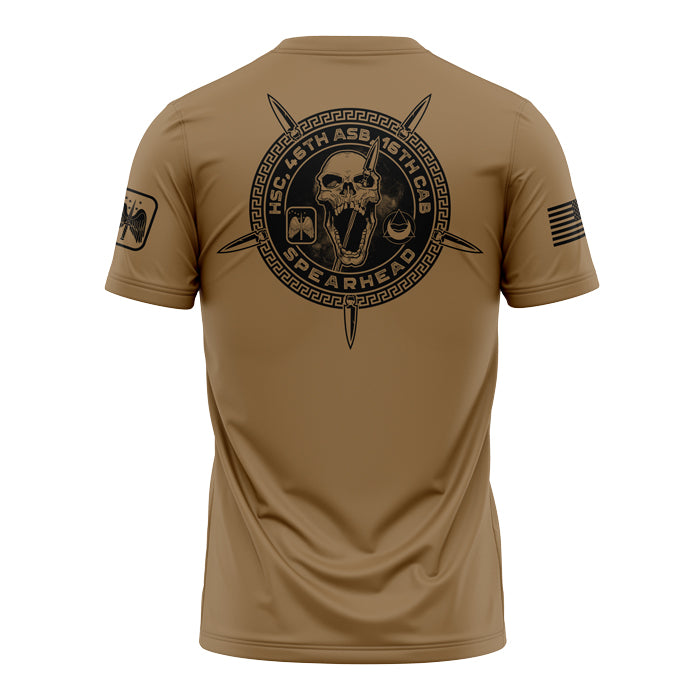 HSC Spearhead 46th ASB Brown Poly TShirt (Premium)