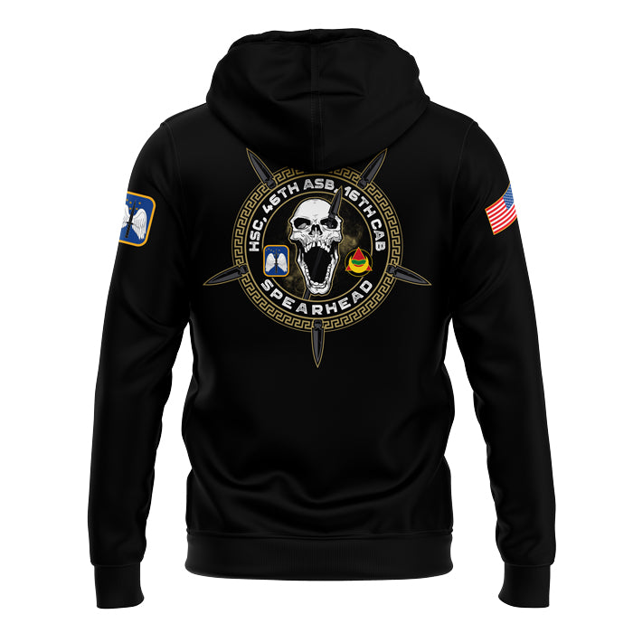 HSC Spearhead 46th ASB Black Poly Hyperion Hoodie (Premium)