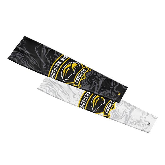 Southern Miss esports Black and White Arm Sleeves (Premium) 2 Pack