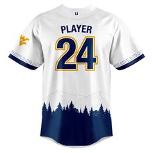 Load image into Gallery viewer, WVU esports White Baseball Jersey (Premium)
