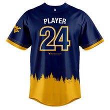 Load image into Gallery viewer, WVU esports Navy Baseball Jersey (Premium)
