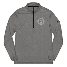 Load image into Gallery viewer, Wisco Shield Gray Adidas 1/4 Zip Pullover
