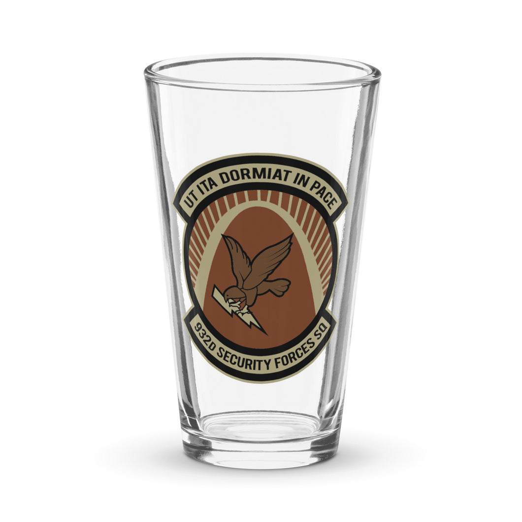 932d Security Forces Pint Glass