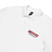 Load image into Gallery viewer, Redbird esports White Mens Pique Polo
