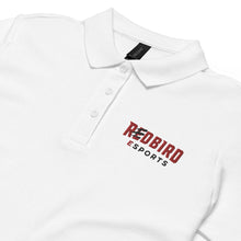 Load image into Gallery viewer, Redbird esports White Women’s Pique Polo
