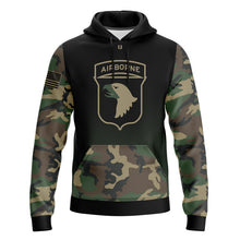 Load image into Gallery viewer, 101st ABN Woodland Camo Hyperion Hoodie (Premium)
