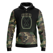 Load image into Gallery viewer, 10th MTN Woodland Camo Hyperion Hoodie (Premium)

