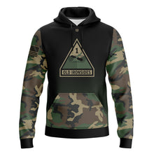 Load image into Gallery viewer, 1st ARMD Woodland Camo Hyperion Hoodie
