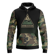 Load image into Gallery viewer, 1st ARMD Woodland Camo Hyperion Hoodie
