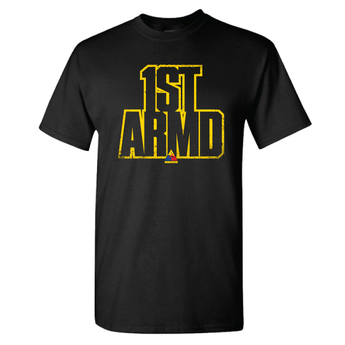 1st Armored Division Bold Text T-Shirt (Cotton) – Guardian Proline