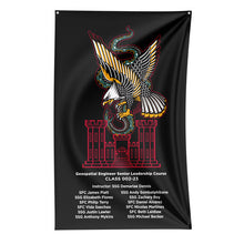 Load image into Gallery viewer, Engineer Leadership Course Class 002-23 Flag (56&quot; x 34.5&quot;)
