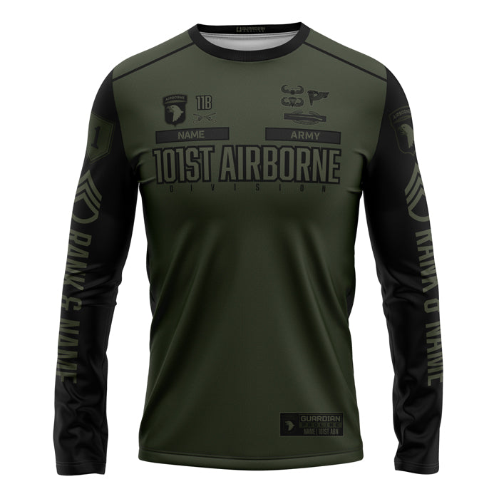 101st Airborne Division Guardian Green LS TShirt (FULLY CUSTOM)