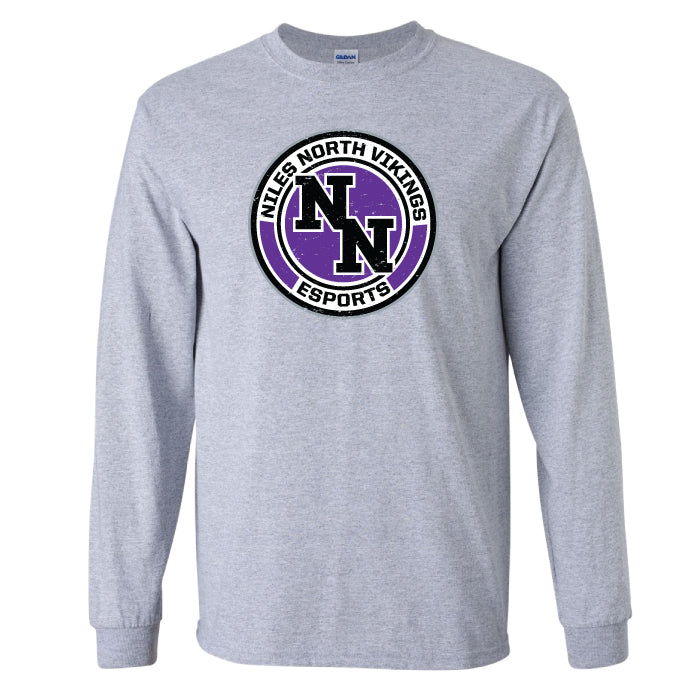 Niles North esports Distressed Logo TShirt