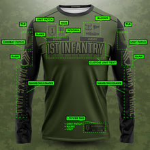 Load image into Gallery viewer, 18th ABN Guardian Green LS TShirt (FULLY CUSTOM)
